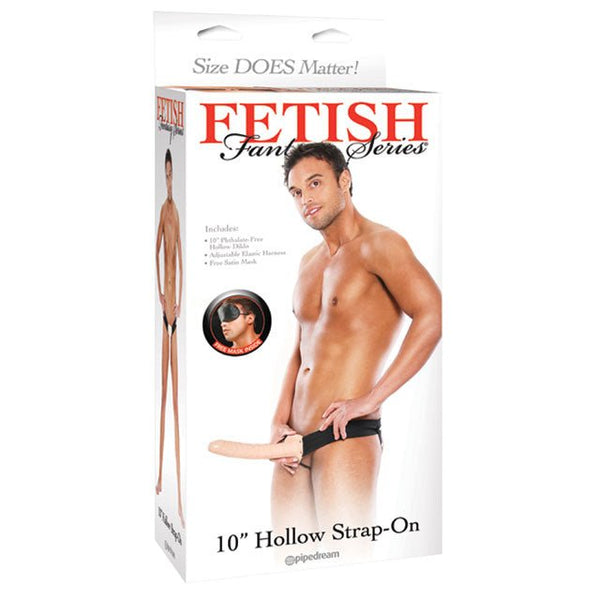 Fetish Fantasy Series 10 in. Hollow Strap - On Beige - Royal Sins