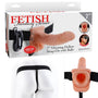 Fetish Fantasy Series 7 in. Vibrating Hollow Strap - On with Balls Beige/Black - Royal Sins