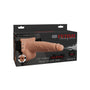 Fetish Fantasy Series 7.5 in. Hollow Squirting Strap - On With Balls Beige/Black - Royal Sins