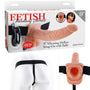 Fetish Fantasy Series 9 in. Vibrating Hollow Strap - On with Balls Beige/Black - Royal Sins