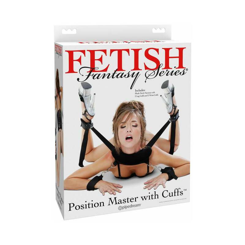Fetish Fantasy Series Adjustable Position Master with Cuffs Black - Royal Sins