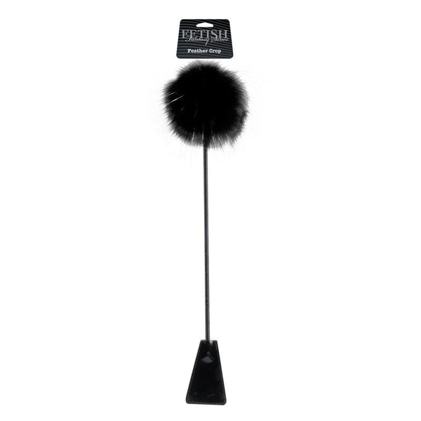 Fetish Fantasy Series Limited Edition Feather Crop Black - Royal Sins