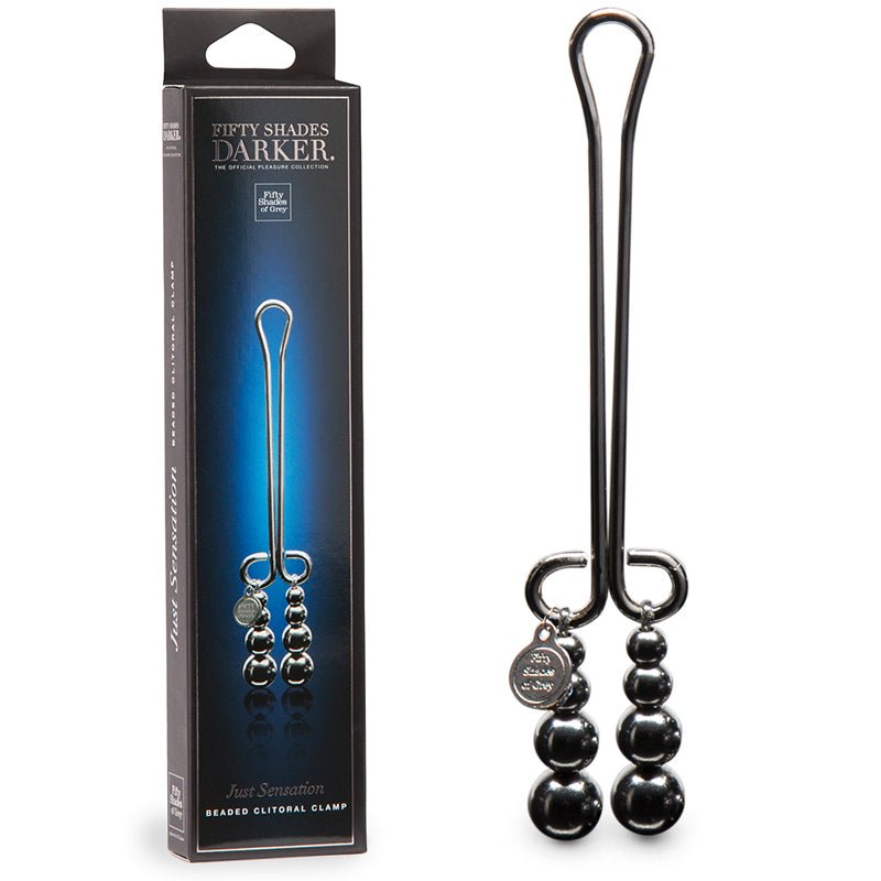 Fifty Shades Darker Just Sensation Beaded Clitoral Clamp - Royal Sins