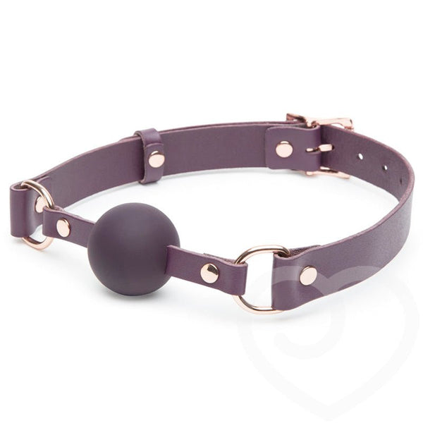 Fifty Shades Freed Cherished Collection Leather Ball Gag - Royal Sins