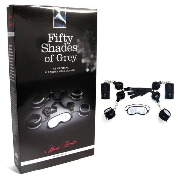 Fifty Shades of Grey Hard Limits 4 - Piece Restraint Kit Black/Silver - Royal Sins