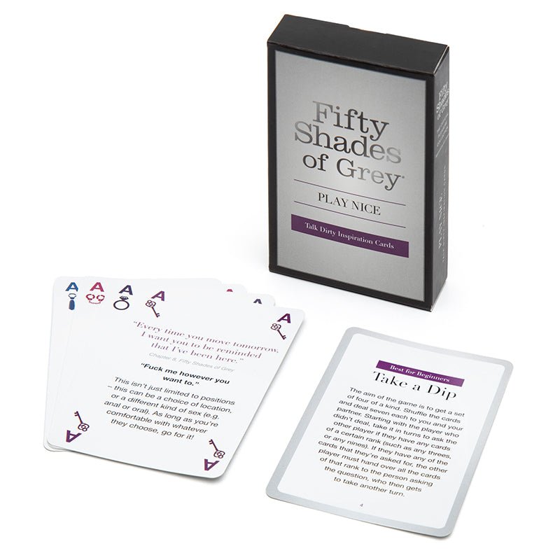 Fifty Shades of Grey Play Nice Talk Dirty Inspiration Card Game - Royal Sins