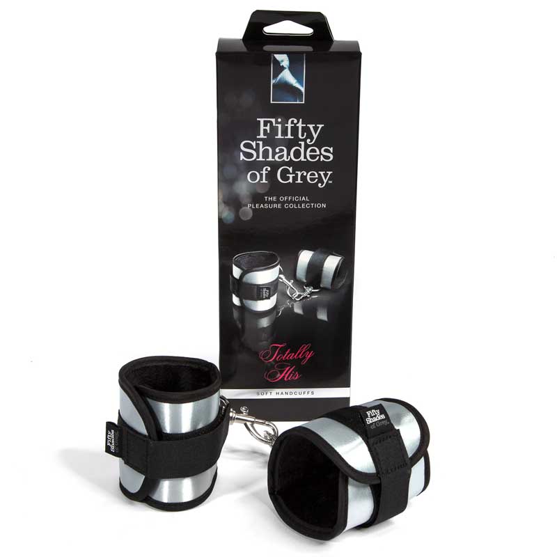 Fifty Shades of Grey Totally His Soft Velcro Handcuffs Silver - Royal Sins