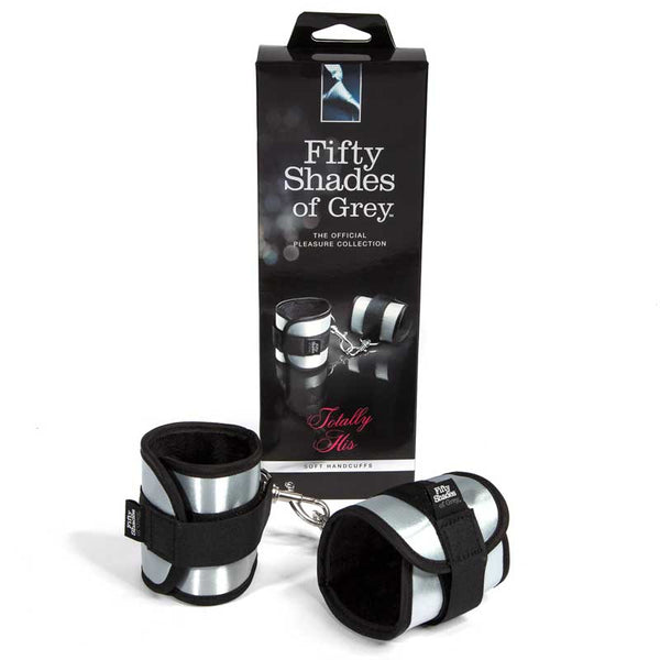Fifty Shades of Grey Totally His Soft Velcro Handcuffs Silver - Royal Sins
