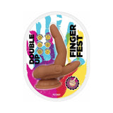 Finger Fest Double Up Dildo Tan - Royal Sins