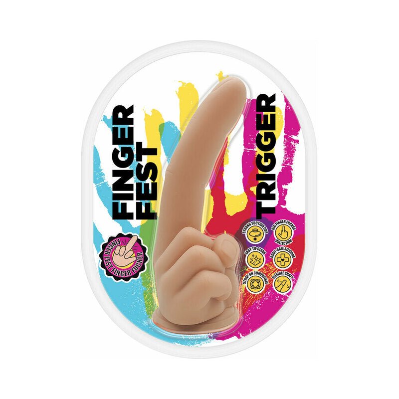 Finger Fest Trigger Dildo Beige - Royal Sins
