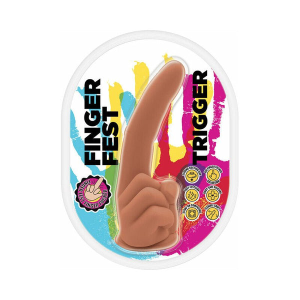 Finger Fest Trigger Dildo Tan - Royal Sins