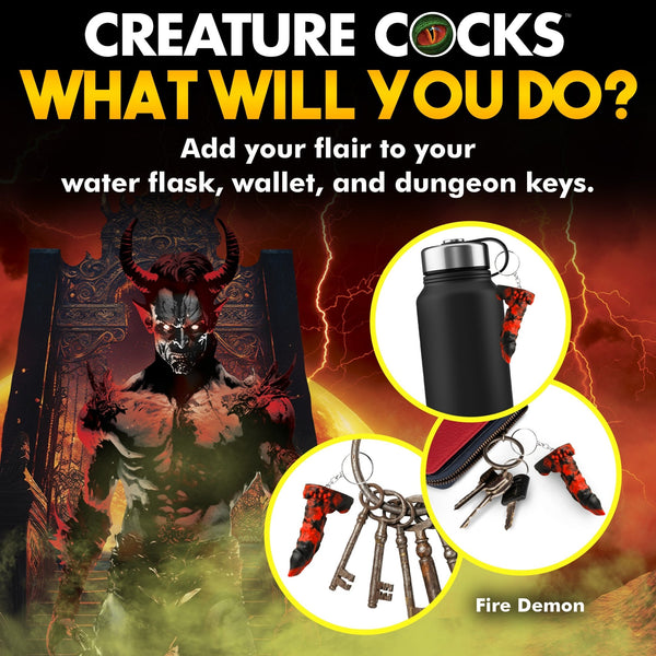 Fire Demon Mini Dildo Key Chain - Royal Sins