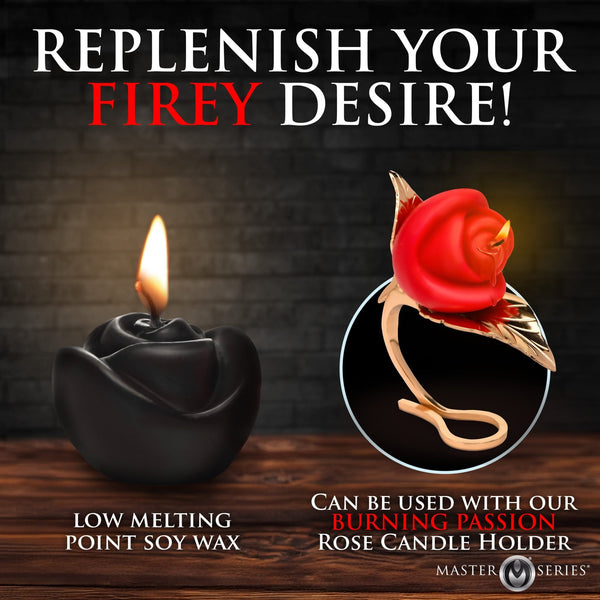 Fire Garden 3pc Rose Candle Set - Royal Sins