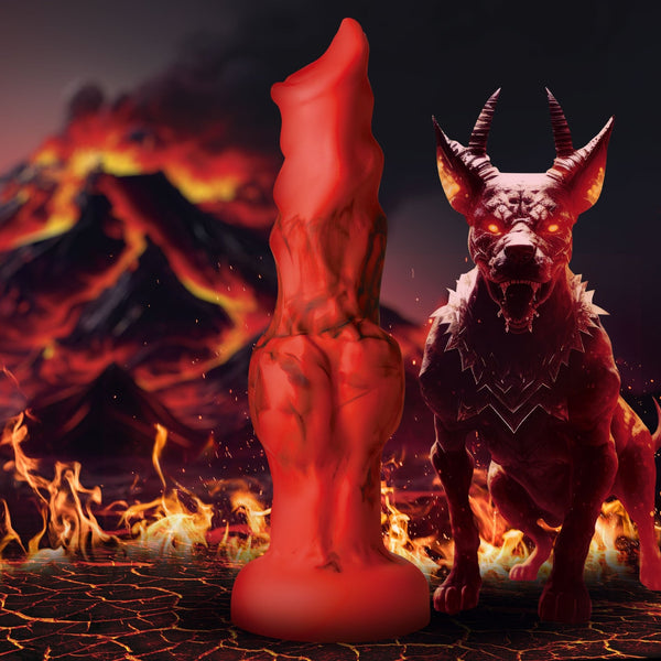 Fire Hound Silicone Dildo - Large - Royal Sins