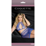 Fishnet Halter Top & High Waisted Skirt Cobalt XL Packaging Box - Royal Sins