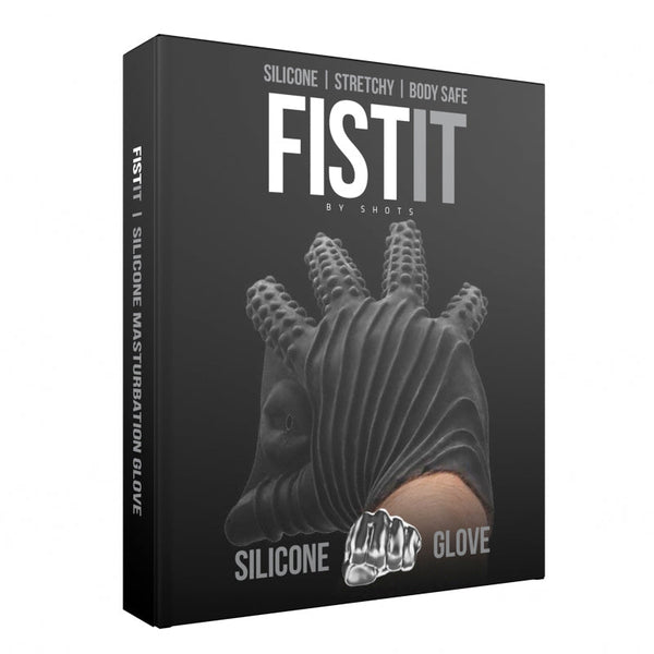 Fist It Silicone Masturbation Glove Black - Royal Sins