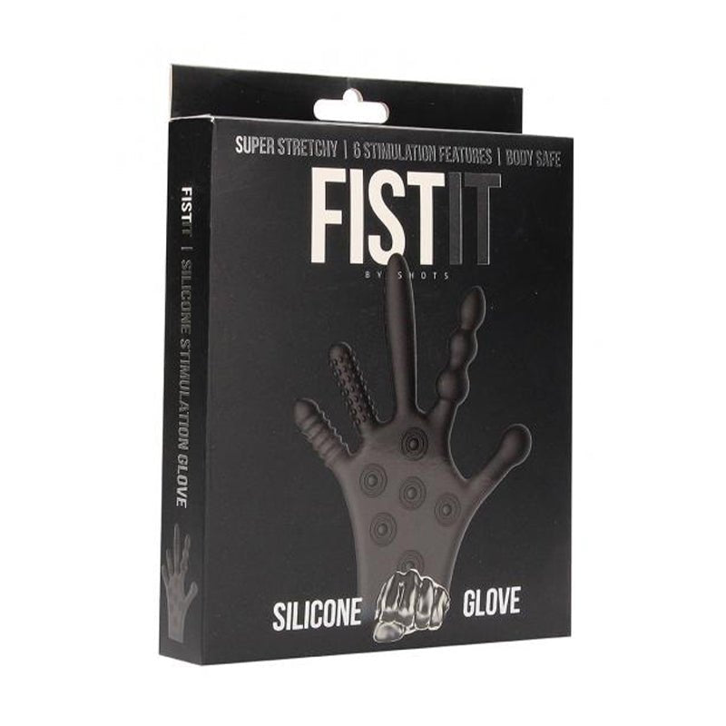 Fist It Silicone Stimulation Glove Black - Royal Sins