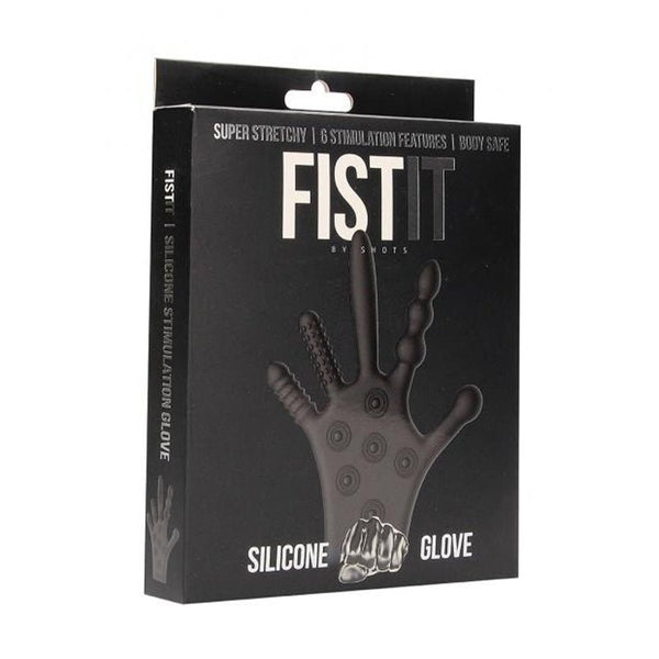 Fist It Silicone Stimulation Glove Black - Royal Sins