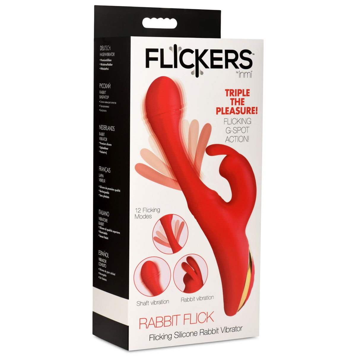 Flicking Silicone Rabbit Vibrator - Royal Sins