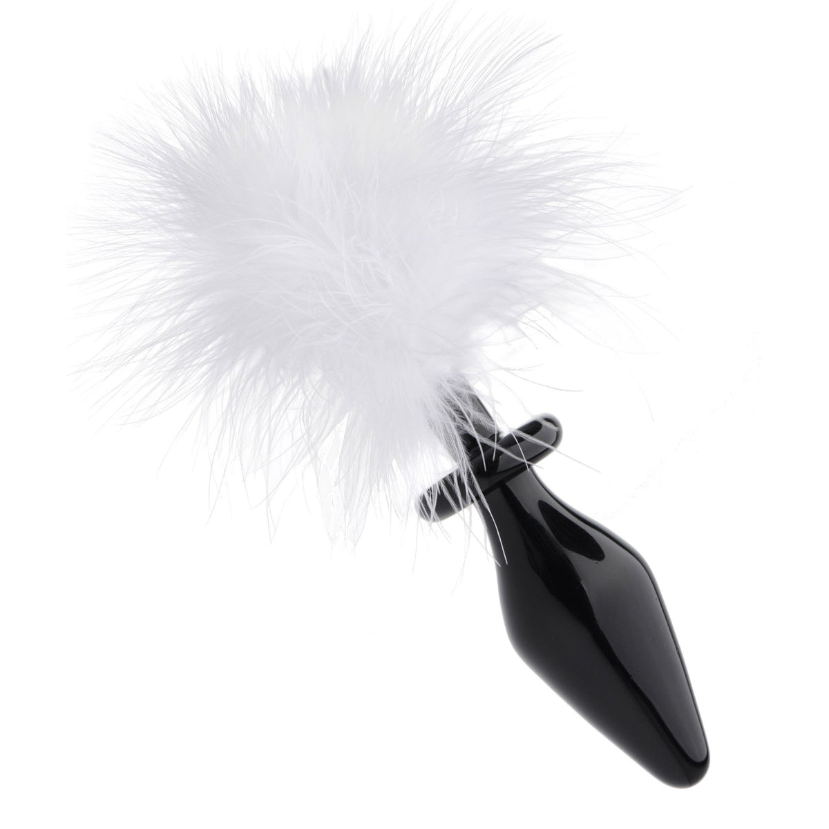 Fluffer Bunny Tail Glass Anal Plug - Royal Sins