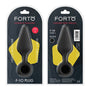Forto F - 10 Silicone Anal Plug with Pull Ring Large Black - Royal Sins