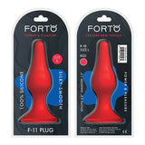 Forto F - 11 Lungo Silicone Anal Plug Large Red - Royal Sins