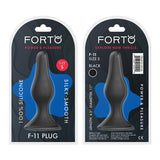 Forto F - 11 Lungo Silicone Anal Plug Small Black - Royal Sins
