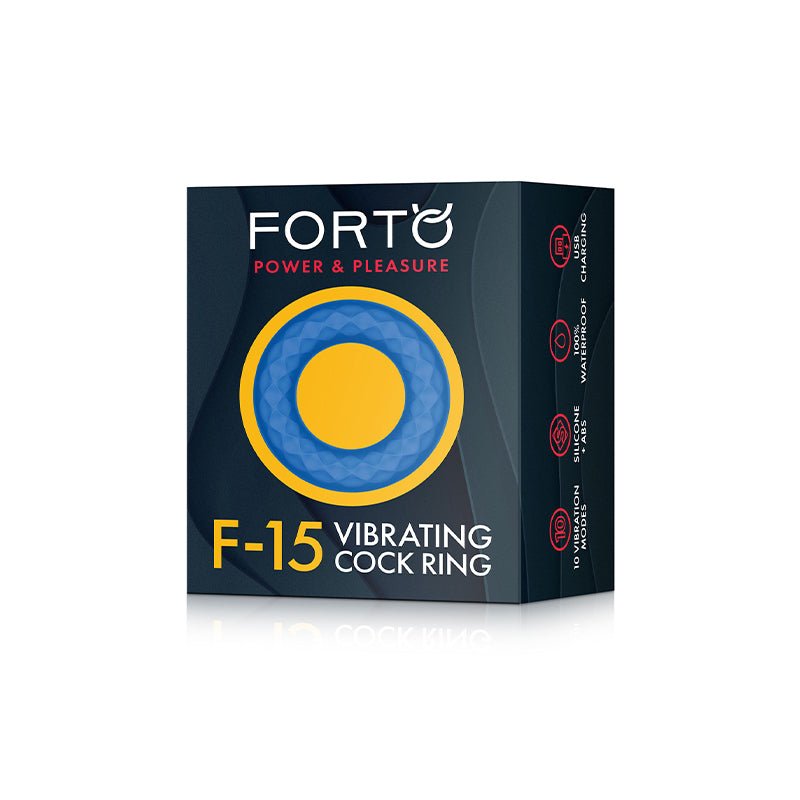 Forto F - 15 Rechargeable Silicone Vibrating Cockring Blue - Royal Sins