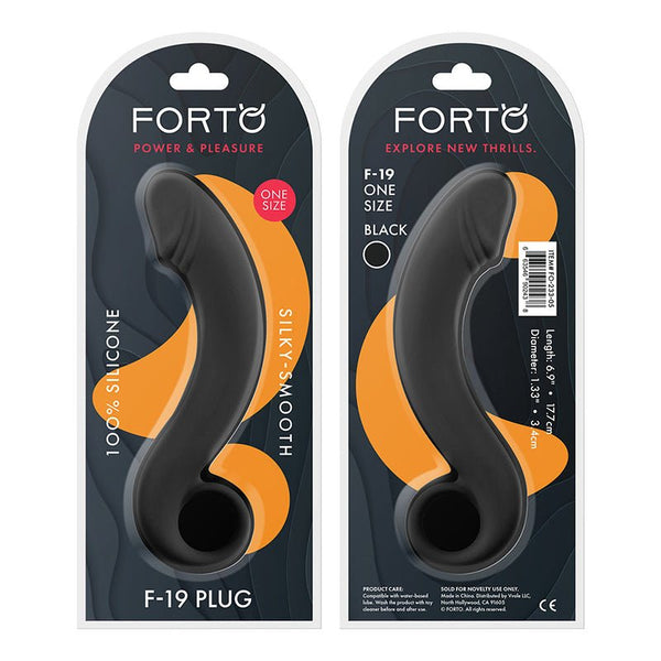 Forto F - 19 Silicone Anal Plug Black - Royal Sins