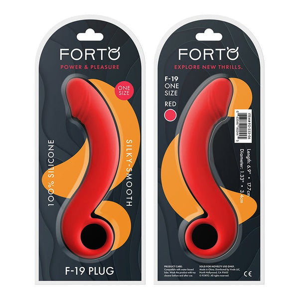Forto F - 19 Silicone Anal Plug Red - Royal Sins