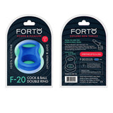 Forto F - 20 Liquid Silicone Cockring & Ball Stretcher Large Blue - Royal Sins