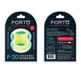 Forto F - 20 Liquid Silicone Cockring & Ball Stretcher Large Glow - Royal Sins