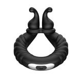 FORTO F - 24 Textured Vibrating C - Ring - Black - Royal Sins