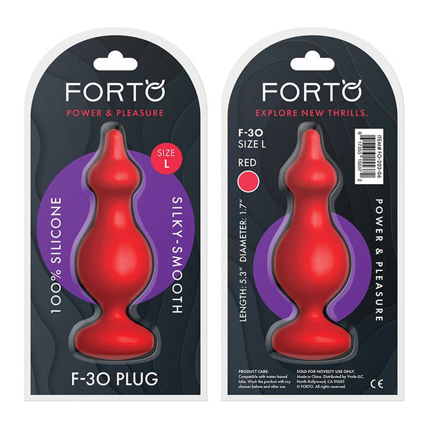 Forto F - 30 Pointer Silicone Anal Plug Large Red - Royal Sins