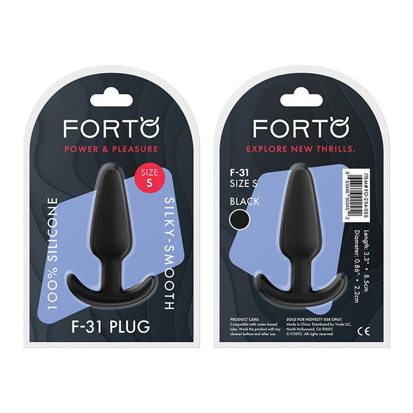 Forto F - 31 Silicone Anal Plug Small Black - Royal Sins