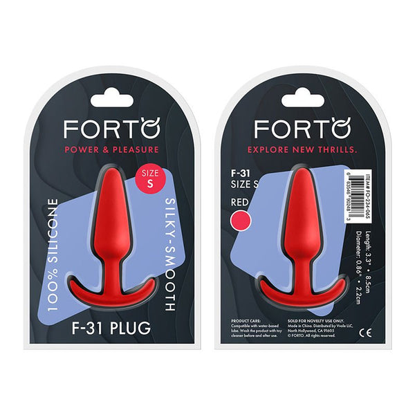 Forto F - 31 Silicone Anal Plug Small Red - Royal Sins