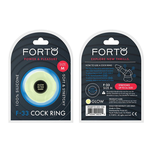Forto F - 33 Liquid Silicone Cockring Medium Glow - Royal Sins