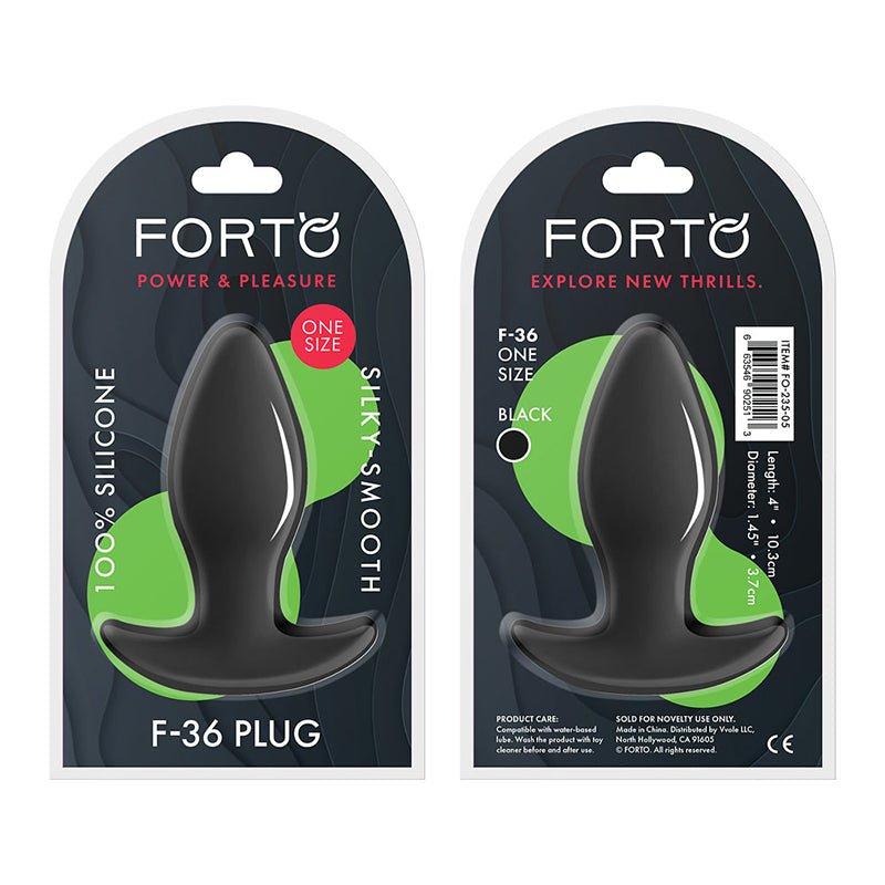 Forto F - 36 Silicone T - Plug Black - Royal Sins