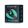 Forto F - 48 Rechargeable Silicone Perineum Vibrating Double Cockring Black - Royal Sins