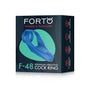 Forto F - 48 Rechargeable Silicone Perineum Vibrating Double Cockring Blue - Royal Sins