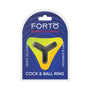 Forto F - 59: Tri Cock & Ball Ring Black - Royal Sins