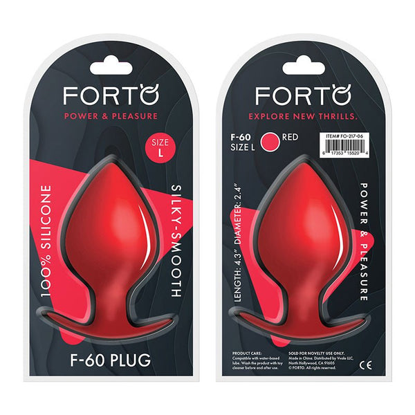 Forto F - 60 Spade Silicone Anal Plug Large Red - Royal Sins