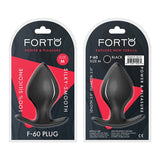 Forto F - 60 Spade Silicone Anal Plug Medium Black - Royal Sins