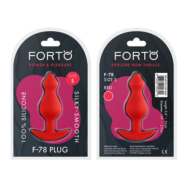 Forto F - 78 Pointee Silicone Anal Plug Small Red - Royal Sins
