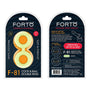 Forto F - 81 Liquid Silicone Cock & Ball Double Ring Large Glow - Royal Sins