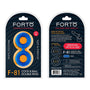 Forto F - 81 Liquid Silicone Cock & Ball Double Ring Medium Blue - Royal Sins