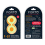 Forto F - 81 Liquid Silicone Cock & Ball Double Ring Medium Glow - Royal Sins