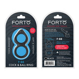 Forto F - 88 Liquid Silicone Cock & Ball Ring Black - Royal Sins