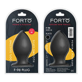 Forto F - 98 Cone Silicone Anal Plug Medium Black - Royal Sins