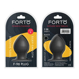 Forto F - 98 Cone Silicone Anal Plug Small Black - Royal Sins